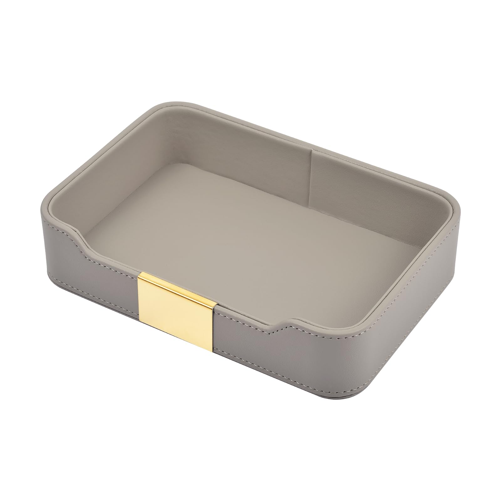 XNONE Leather Jewelry Tray Desktop Storage,Luxury Perfume Tray Nightstand Organizer Entryway Decorative Tray,for Jewelry Watch Cosmetics Keys Phone