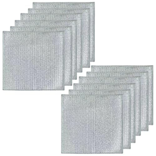 ZOWEXIQ 12Pcs Stracci Cucina, Strofinacci Multiuso in Filo Metallico, Wire Dishwashing, Due Strati Strofinaccio in Filo Metallico Antigraffio Per La Pulizia Di Stoviglie, Lavelli, Piani Di Lavoro