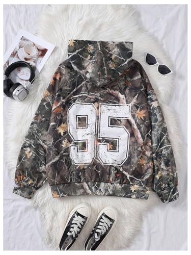Girl's Number Camo Hoodies Long Sleeve Oversized Sweatshirts Hoodie Pullovers Streetwear Trendy - Image 6