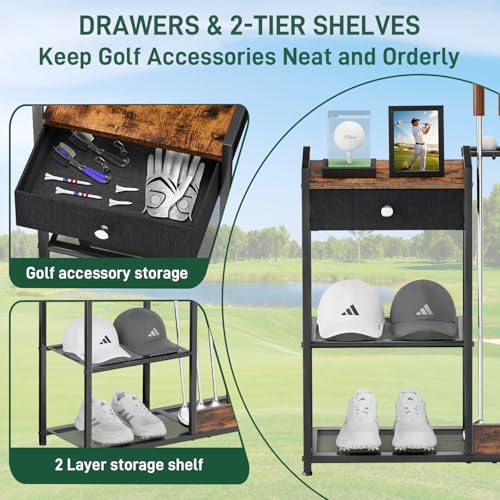 Xnwouco Golf Putter Stand with Storage