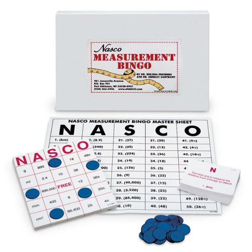 Nasco TB16916T Measurement Bingo Game, 6 x 5" Game Cards