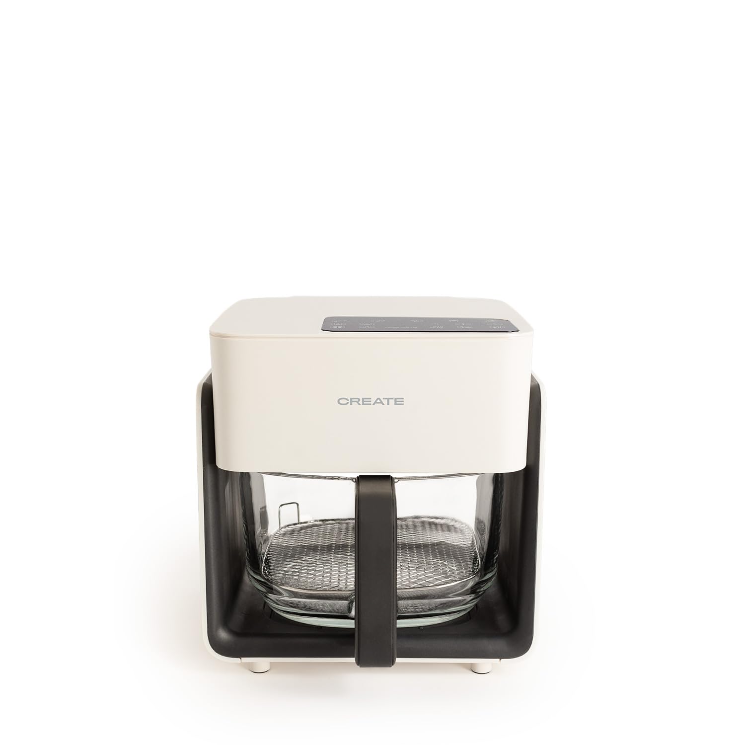 CREATE/AIR FRYER STUDIO CRYSTAL/Freidora sin aceite 4.2 L sin vaporizador de agua blanco roto/Capacidad 5-6 raciones, 6 programas, bandeja de cristal, control de tiempo y tempertura, 1300W
