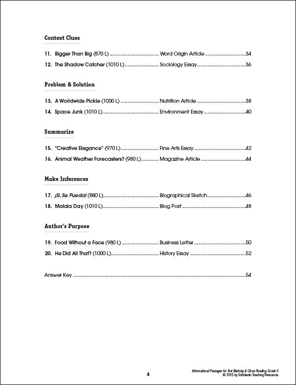 Informational Passages for Text Marking & Close Reading: Grade 5: 20 Reproducible Passages With Text-Marking Activities That Guide Students to Read Strategically for Deep Comprehension - Image 3