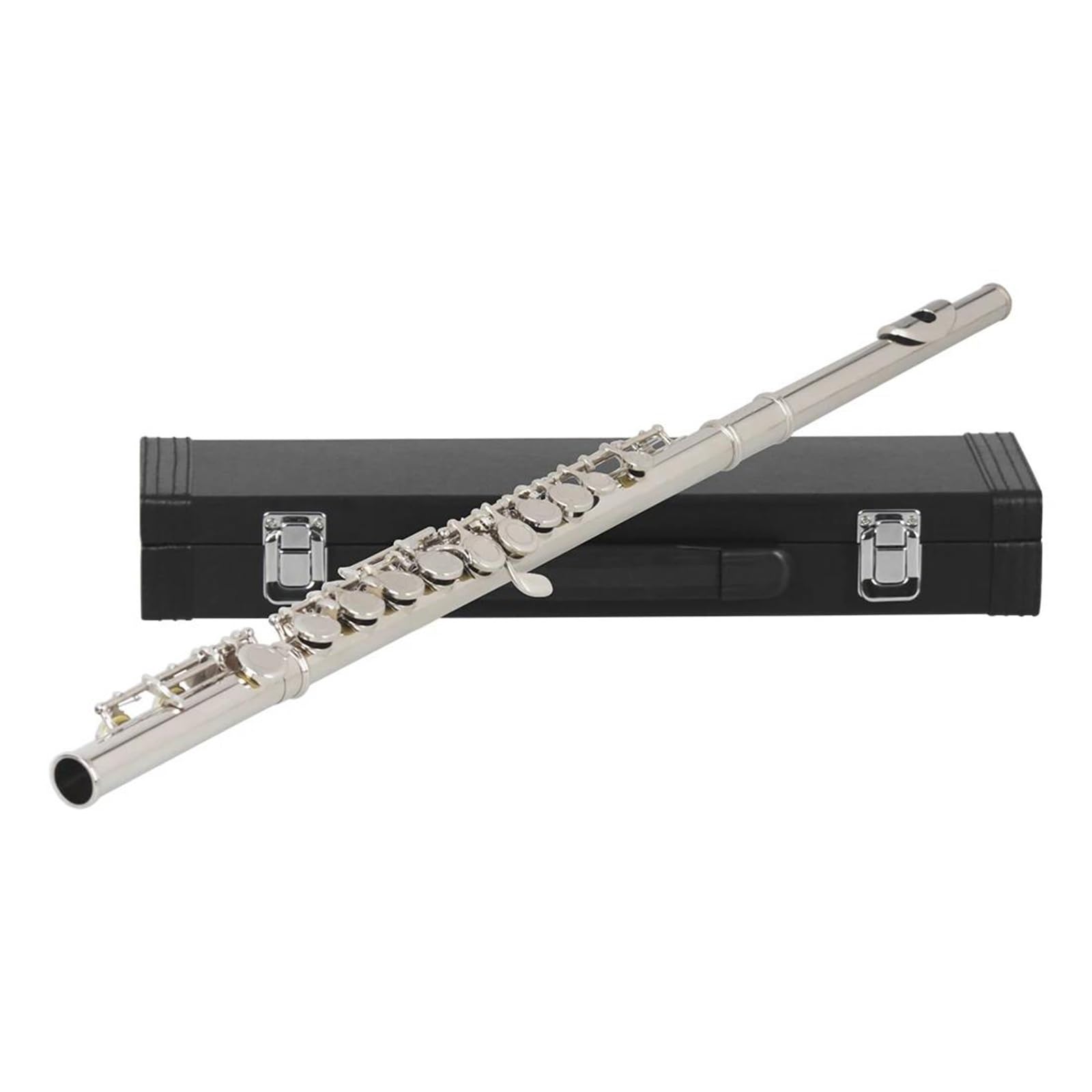 Flauta C De 16 Agujeros Con Llave E Instrumento Viento Madera Profesional Tubo Cuproníquel Cerrado Kit