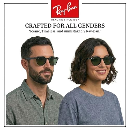 Image of Ray-Ban RB4306 Square-Round Shaped Sunglasses for Men & Women with Official RAYBAN Eyewear Kit