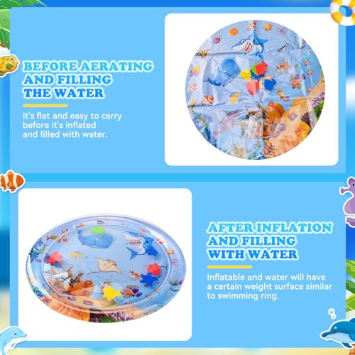 YAOZUP Katzen Spielmatte Wasser, Hochwertige Verdickte Sensorische Wasser Spielmatte, Aufblasbare wassersensor spielmatte, Sensor Water Playmat, Sommer Interaktives Wassermatte für Katzen Hunde Kinder