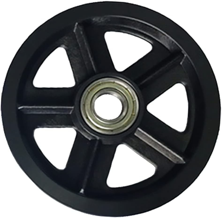 Outanaya 1pc Wear-Resistant Barn Door Roller Pulley Wheel Heavy-Duty Sliding Door Hardware Black Coated Roller for Smooth Compatible