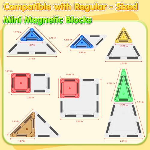 Image of 65PCS Mini Travel Magnetic Tiles with Case Set Toddler Essentials Toys, Magnetic Building Blocks Kids Games Sensory Montessori Education Learning Toys for 3+ Year Old Boys Girls Birthday Gifts