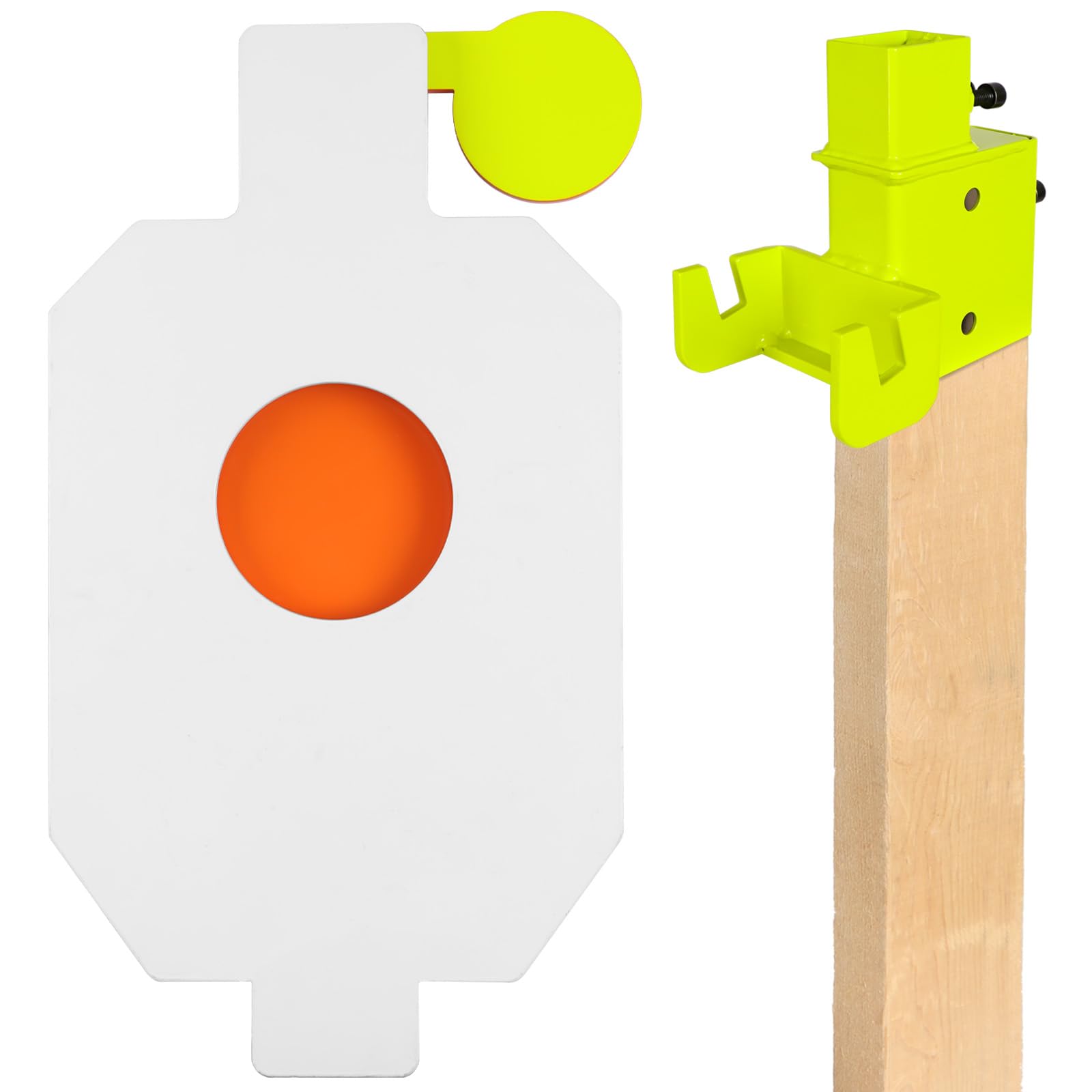 AR500 Steel Hostage Target 12" x 20" x 1/2" Armored Steel Bullseye Reactive IDPA Shooting Target with 2X4 T-Post Bracket