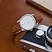 Baltany S4092 Crosshair Dial Dress Watches,38.5mm Retro Leather Watch for Men with Samll Second (Silver Case Silver Dial)