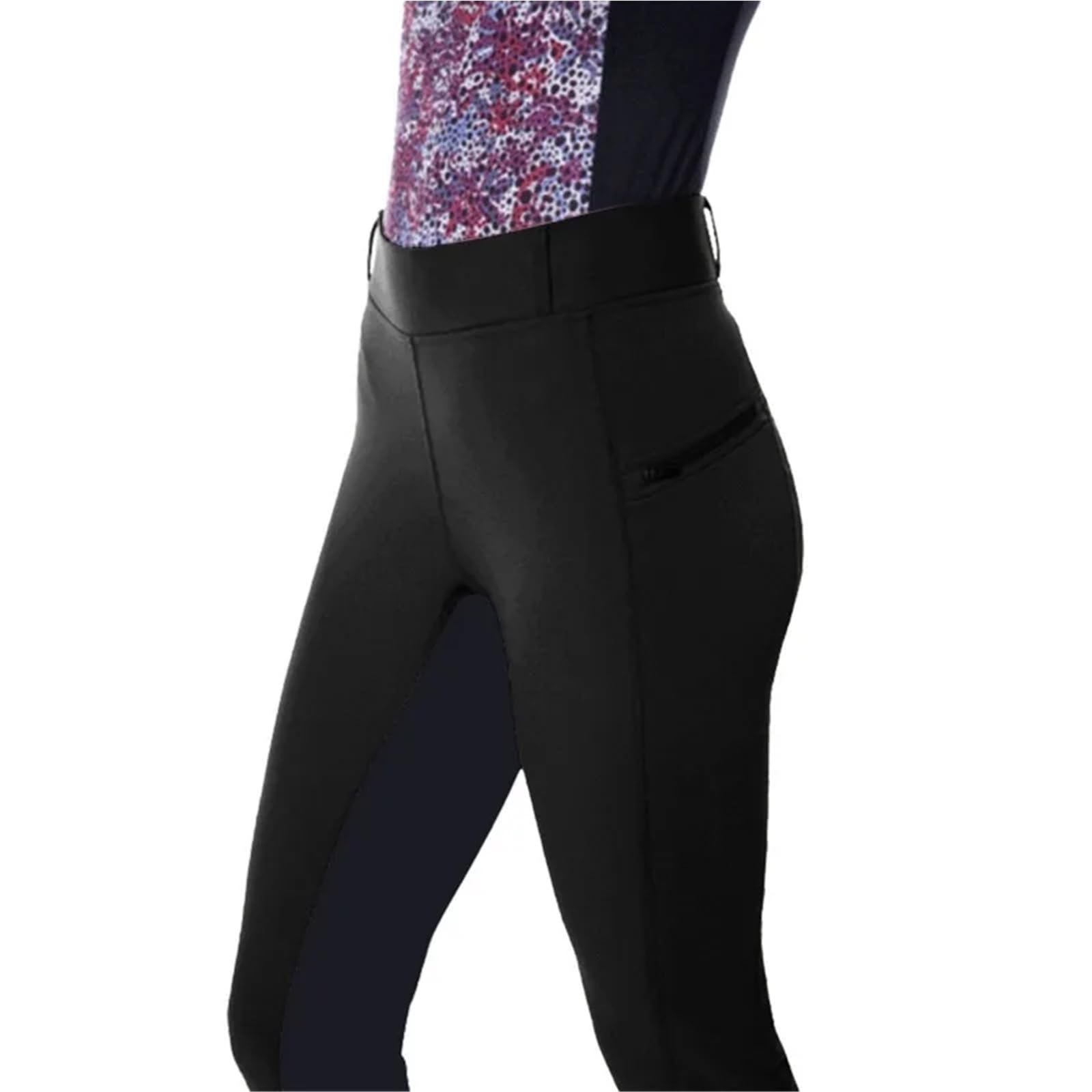 Pantalones de equitación Pantalones de Montar Casuales con Banda en el Tobillo, Pantalones ecuestres de Moda for Mujer, Pantalones de Tubo elásticos Ajustados(Black,XL)