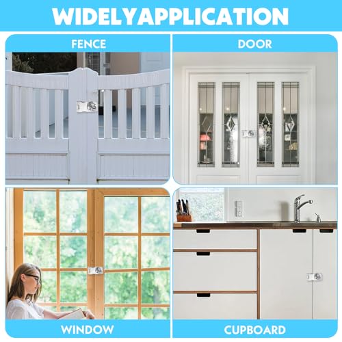 Image of 2Pcs Keyed Hasp Locks Twist Knob Keyed Locking Hasp for Small Doors, 2.5 Inch Twist Knob Locking Hasps 2Pcs Stainless Steel Packlock Clasp Hasps Lock Latch for Cabinets Closets Doors