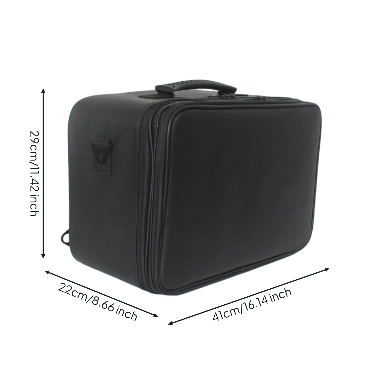 Cosmetic Storage Case Trucchi Valigetta Organizer Porta Cosmetici Borsa Grande Capacità E Scomparti Rimovibili in Pelle Pu con Coperchio Trasparente Adatta a Viaggi 41cm