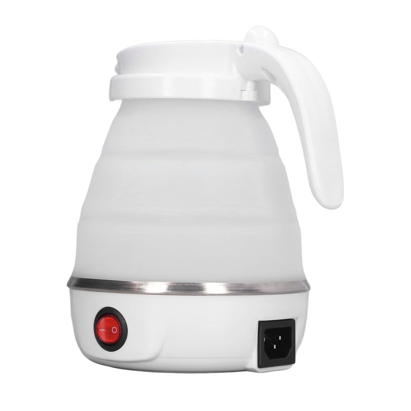 DAUZ Folding Electric Kettle, US Plug 110V 400W Collapsible Hot Water Kettle with Detachable Power Cord for Desktop (White)