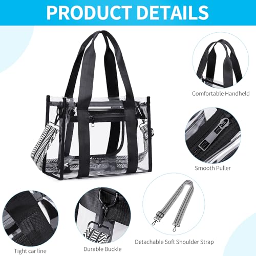 Bolso transparente grande con bolsas internas para eventos miniatura 5