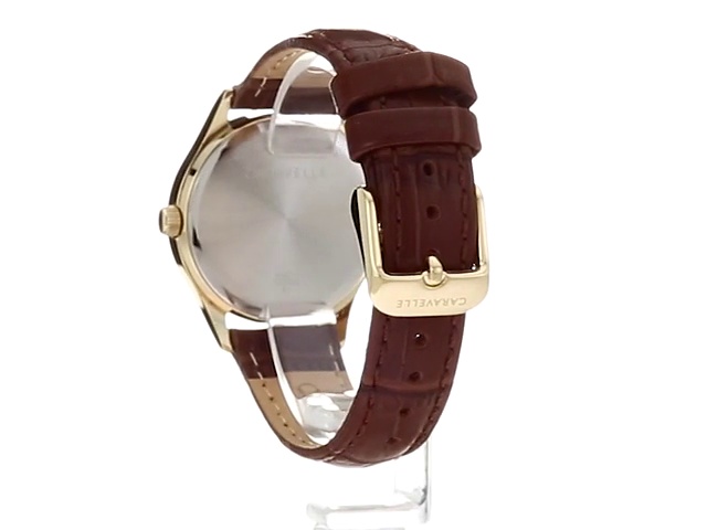 【のの】CARAVELLE/レディース腕時計/お洒落/ブラウン色 Watch Caravelle Women's Stainless Steel Quartz Watch with Leather