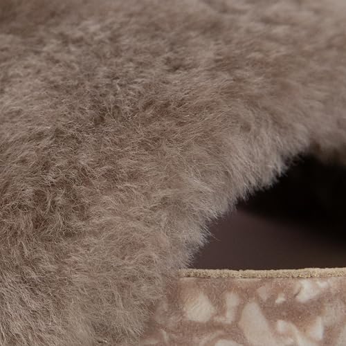 Fleks San Ysidro Women's Shearling Slides, Platform Sandals with Arch Support, Comfort Footwear, Natural Sheepskin Upper3