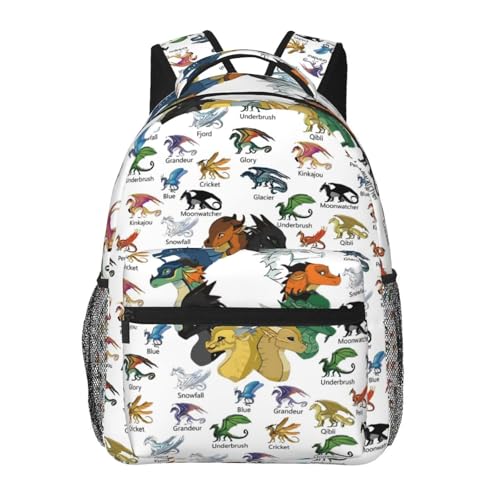 G GLORYLUCK Wings Of Fire Backpack Wings Dragon Backpacks Back Pack Book Bags Laptop Bag Large Capacity Lightweight Travel Work Hiking Daypack For Men Women