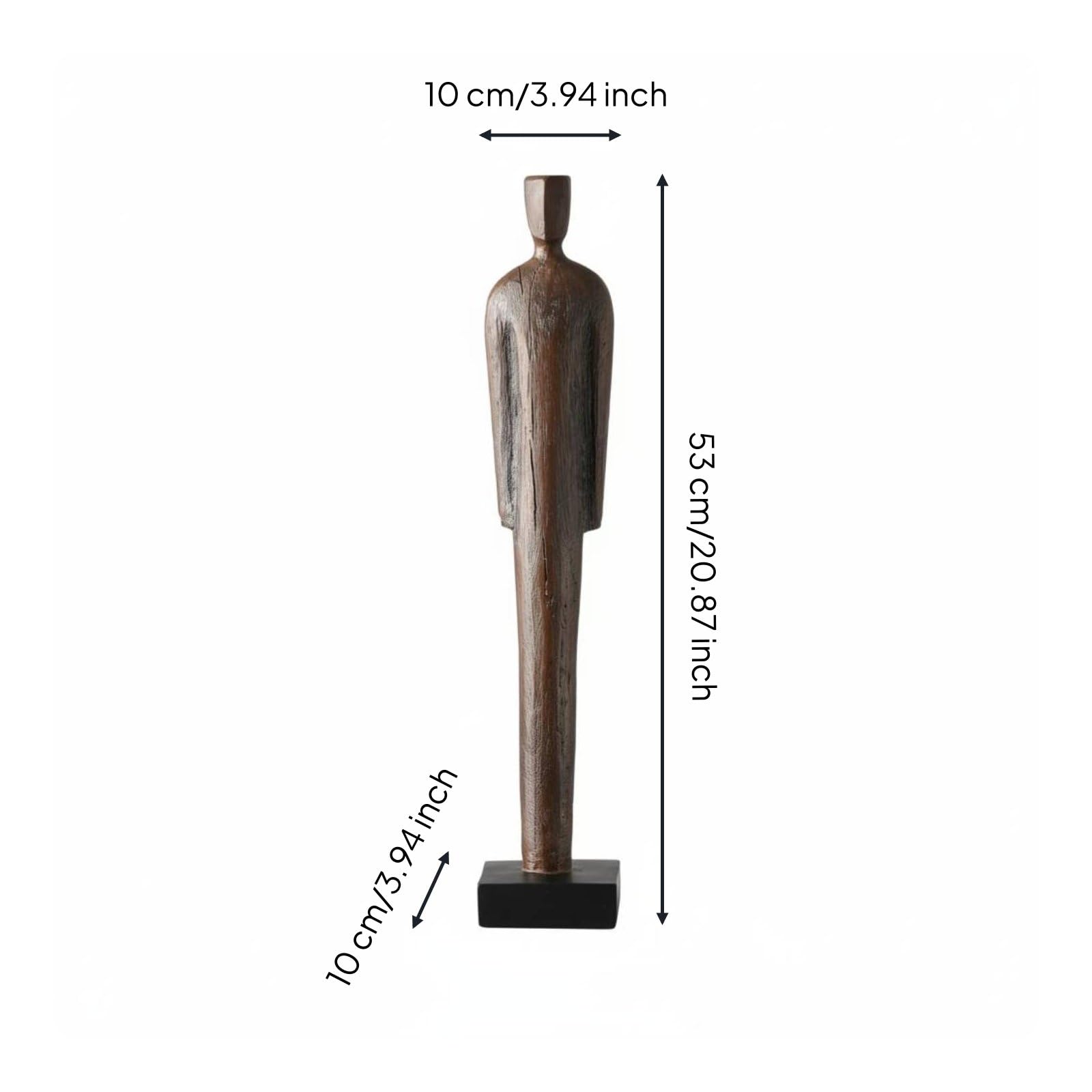 Gralara 2 Pezzi Statuetta in Resina Minimalista Statua da Tavolo Uomo Regalo Elegante Statuetta da Scrivania per Soggiorno