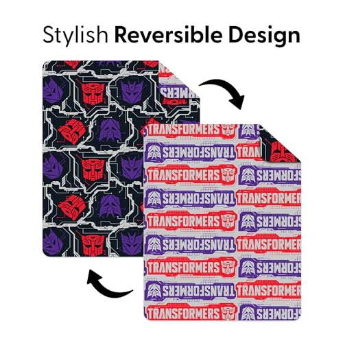 Image of Northwest Transformers Logo Quilted Blanket, Comfy Throw, Adults Boys Girls, Soft Lightweight Bedding for Bed, or Couch, 60 x 80 inches