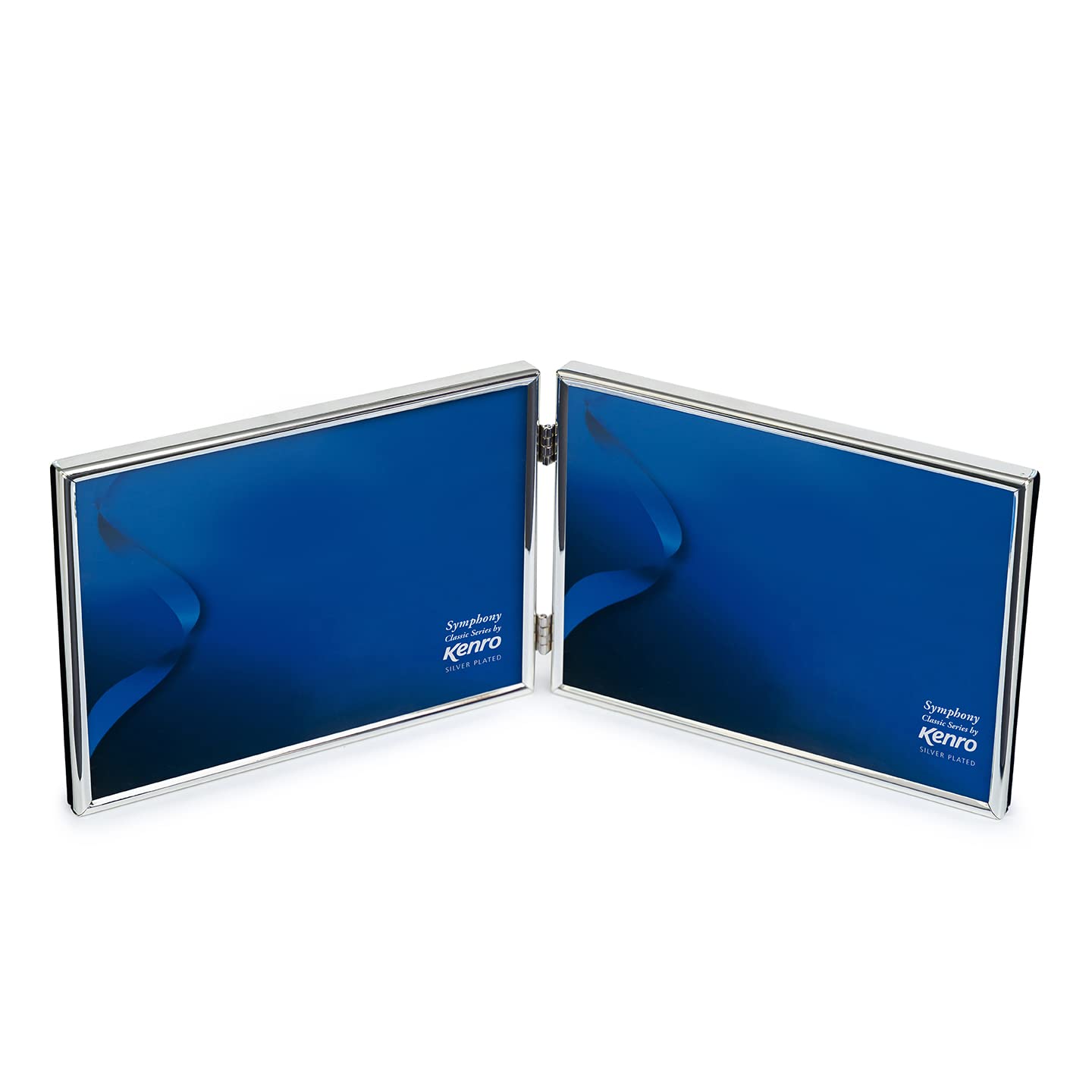 Kenro Silver Plated Twin Landscape Photo Frame for 2 Photos 7x5 Inch / 13x18cm Symphony Classic Series - SY1318/2L