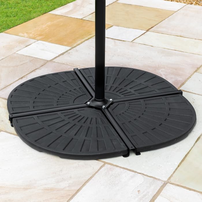 Harrier Cantilever Parasol Base Weights [12.5kg] Heavy Duty Bases for Banana Hanging Parasol | Pre-Filled & Ready to Use [Packs of 1 2 or 4] (1x 12.5kg Base Weights)