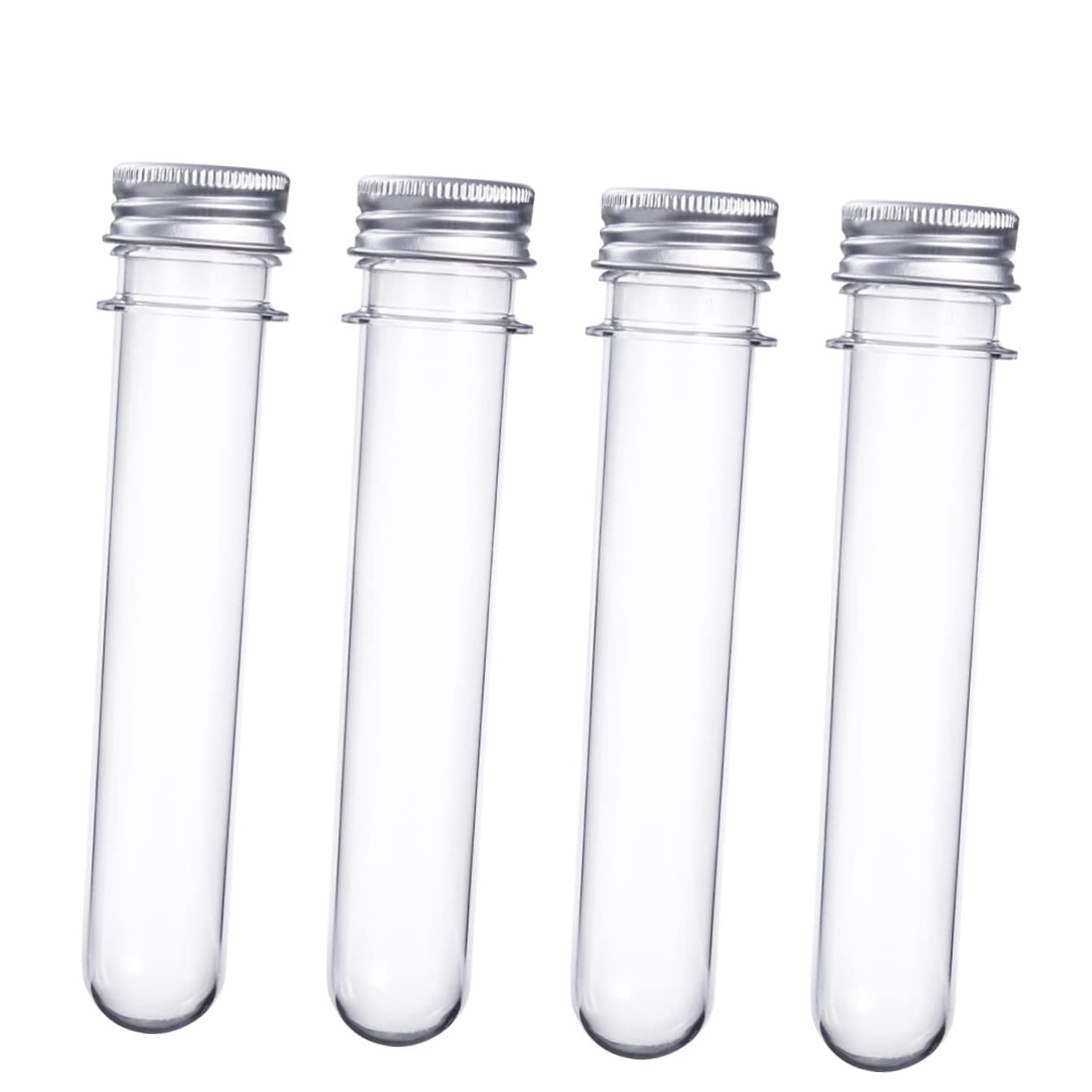 Housoutil 18 STK Klare Röhrchen Mit Kappen Klare Flache Reagenzgläser Kaugummi-bonbonröhren Klare Reagenzgläser Mit Kappen Glas Container
