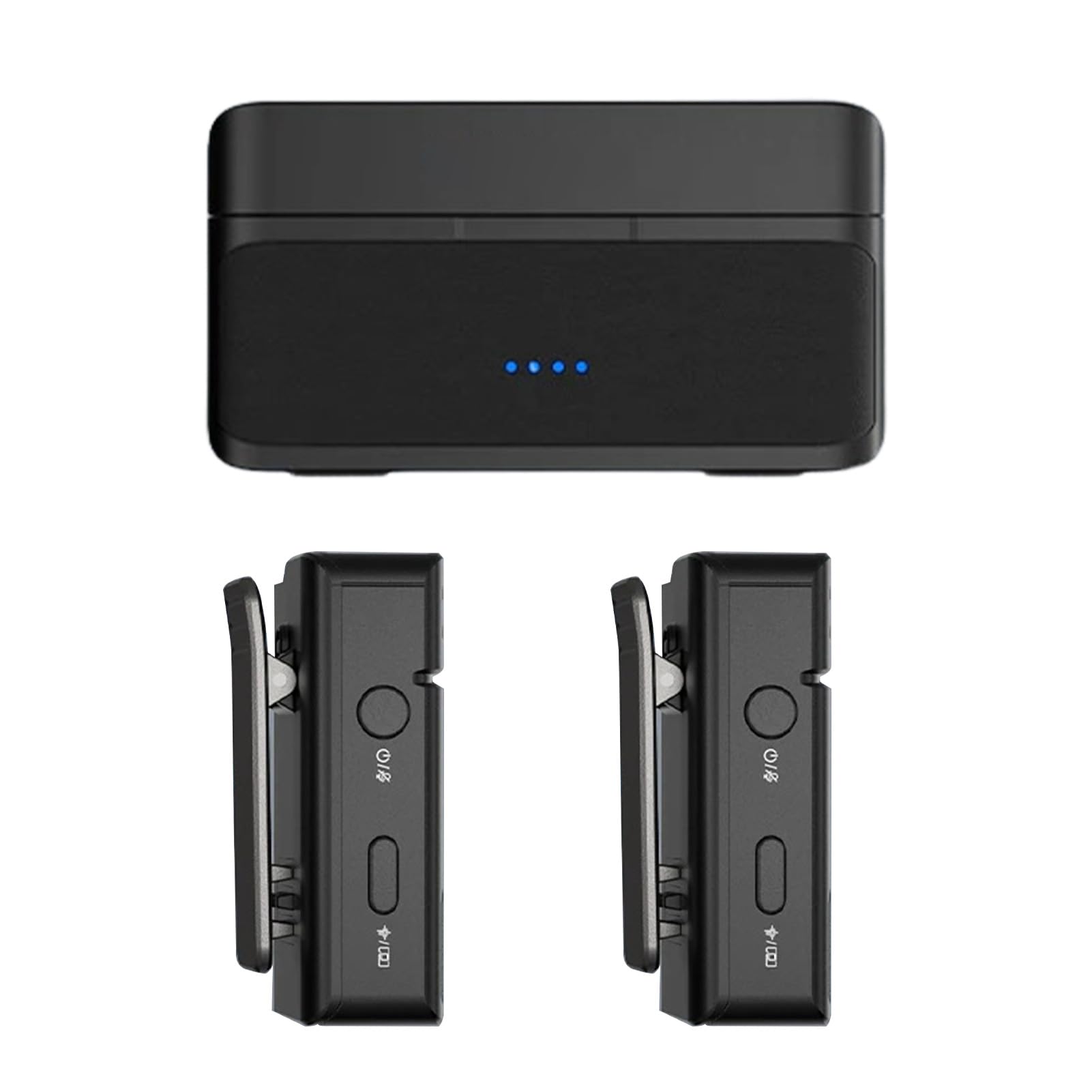 BooMax Microfono Lavalier Wireless con Cancellazione del Rumore per un Audio Chiaro in Tutte le Situazioni per Podcaster, Educatori, Grigio