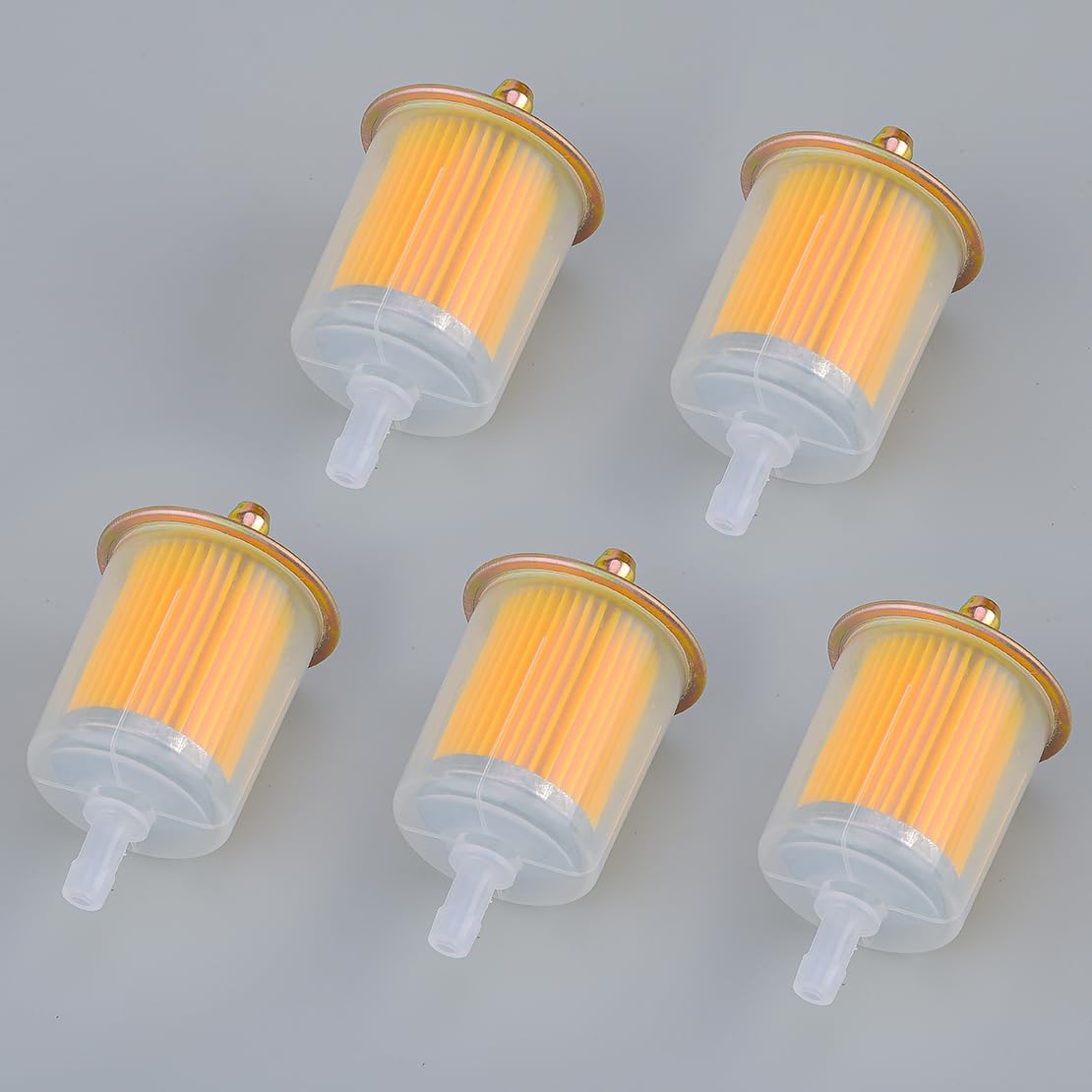 5 filtros de Combustible en línea de 3/8 Pulgadas para Combustible de Gas para Aceite para universales para industriales para Motocicletas para automóviles para vehículos recreativos