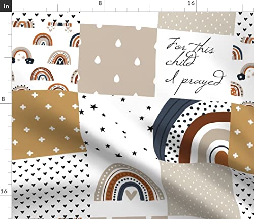 Rainbow Dreams Child Quilt Fabric – Boho Neutrals Cotton by the Yard for Creative Sewing, Quilting, and Crafts 3 Rainbow Dreams Child Quilt Fabric – Boho Neutrals Cotton by the Yard for Creative Sewing, Quilting, and Crafts - Image 2