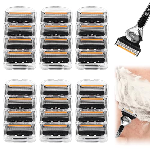 Cuchillas de afeitar ProGlide Wet Shaver para hombre, 24 cuchillas de repuesto para afeitadora en húmedo, paquete económico de 5 cuchillas Fusion, cuchillas Pro Glide, Fusion 5 ProGlid