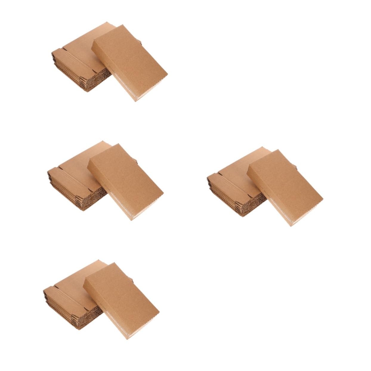 DOITOOL 4 Sätze Teiliges Set Flacher Versandkartons Aus Wellpappe Wiederverwendbar Robust Für Transport Und Aufbewahrung Von Kleinen Gegenständen 10 Stück * 4