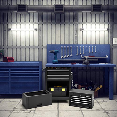 Ironmax 6-Drawer Tool Cabinet On Wheels, Lockable 3 In 1 Heavy Duty Toolbox Organizer W/ 4 Universal Wheels & Hooks, Detachable Metal Tool Chest For Garage, Warehouse, Repair Shop (Black) #TOP1