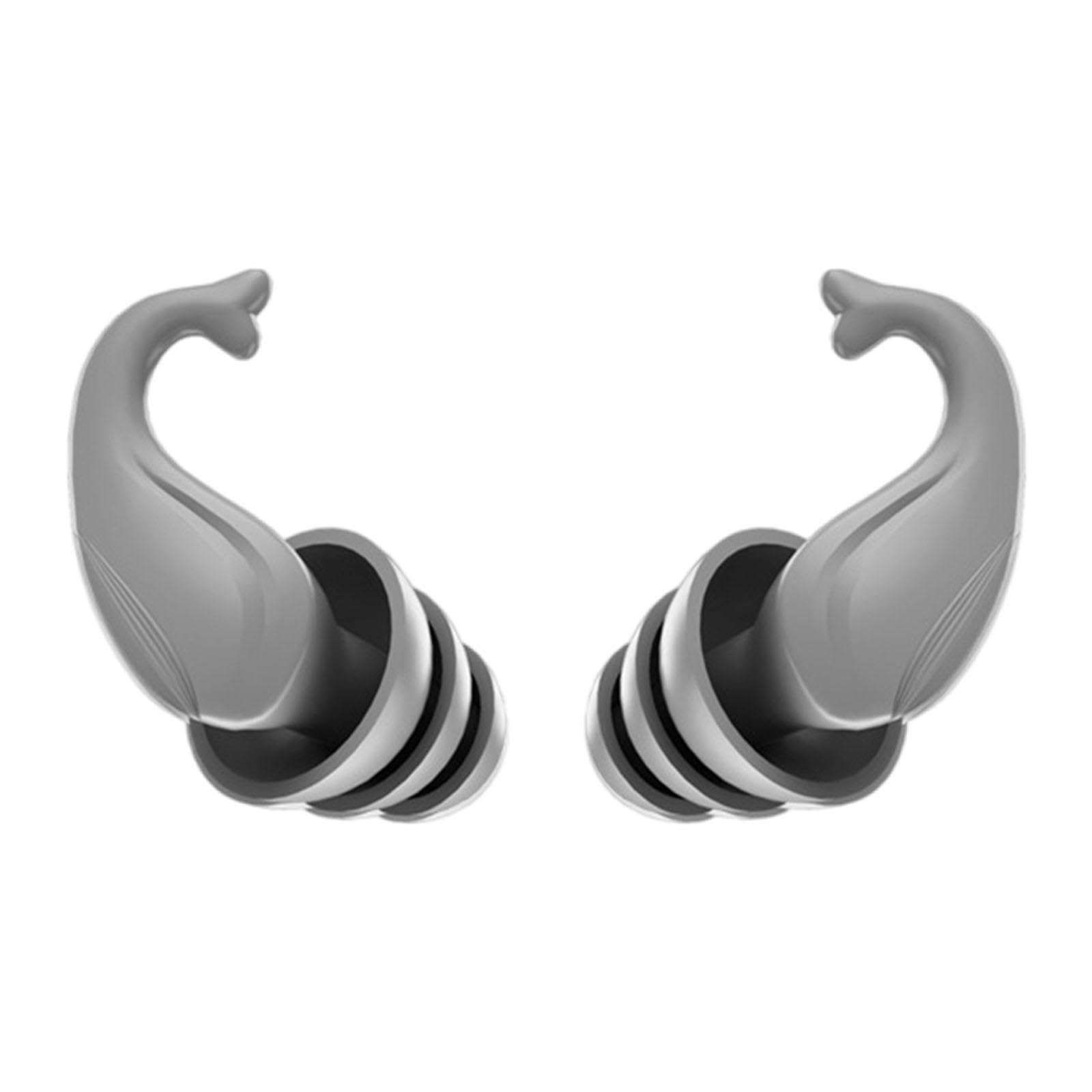 SNAPPSY Waterproof Swimming Ear Plugs Noise Cancelling for Traveling Working Surfing Gray-picture-53