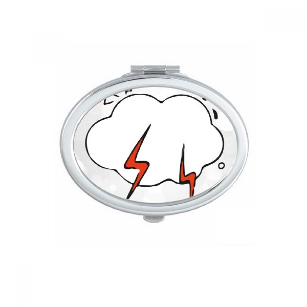Miroir portable à la main ovale pour corriger son maquillage partout