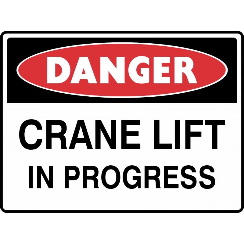 Amazon.com : DANGER CRANE LIFT IN PROGRESS Metal Sign 8x12 Inch