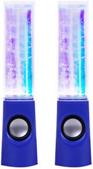 Aolyty Colorful LED Dancing Water Fountain Light Show Sound Speaker for iPhone iPad Laptops Smartphone BlUE