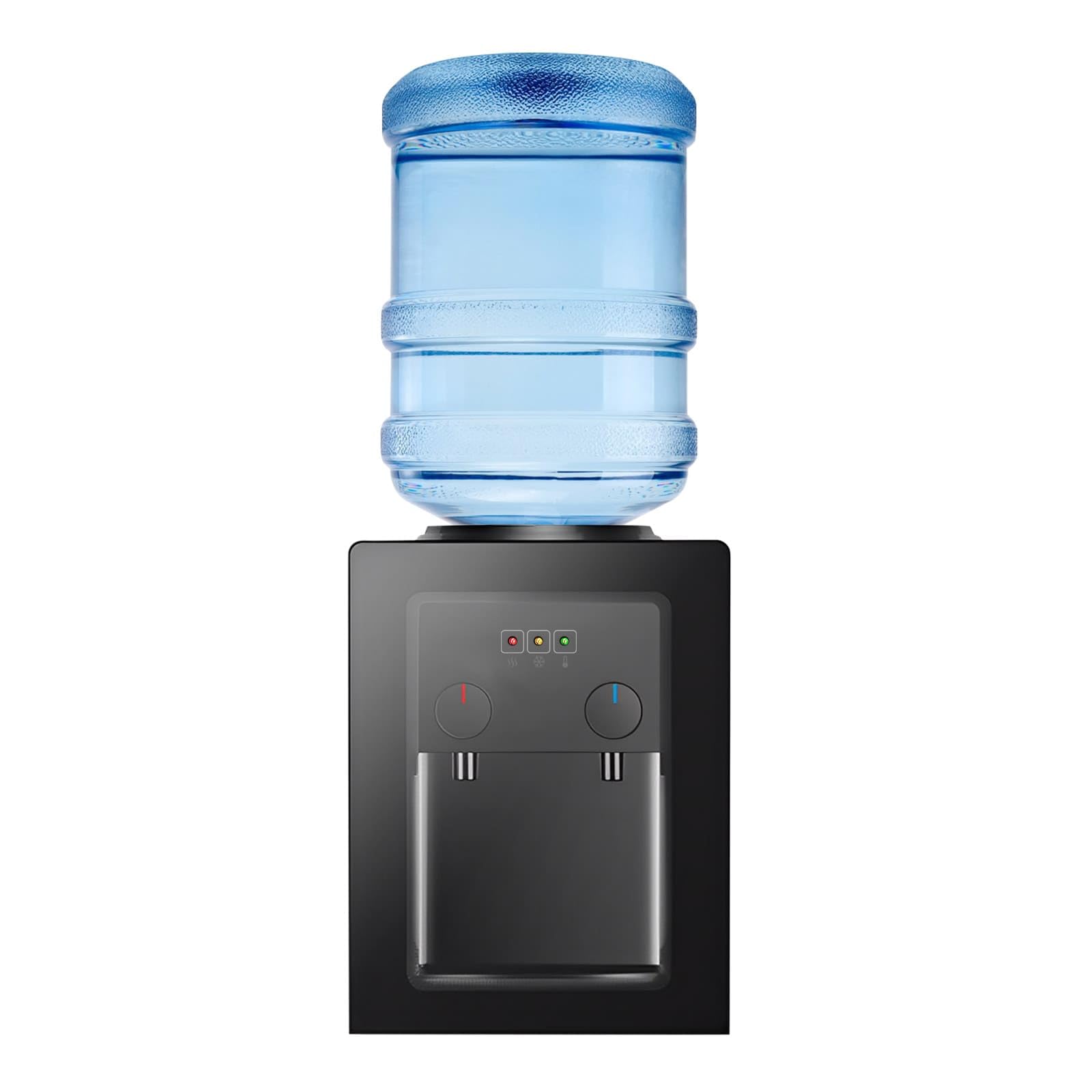 Distributeur d'eau Électrique, 550W Chauffe Rapide 10 Min, Compatible Bonbonnes 3.5L-18L, en PP et Acier Inoxydable, Design Compact, Idéal pour Bureau, Chambre, Salon
