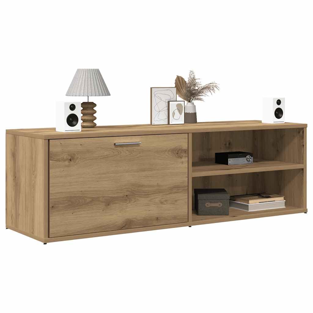 TV-Schrank Artisan-Eiche, 120x34x37 cm, Holzwerkstoff, robuster TV Ständer für Wohnzimmer, modernes Media Center, langlebige Wohnzimmer Möbel