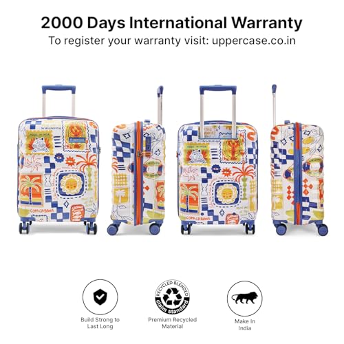 Image of uppercase Holidaze Cabin Printed Trolley Bag with TSA Lock, Anti-Theft Zippers and Double Wheels, Durable Design for Travel, Suitcase for Men & Women