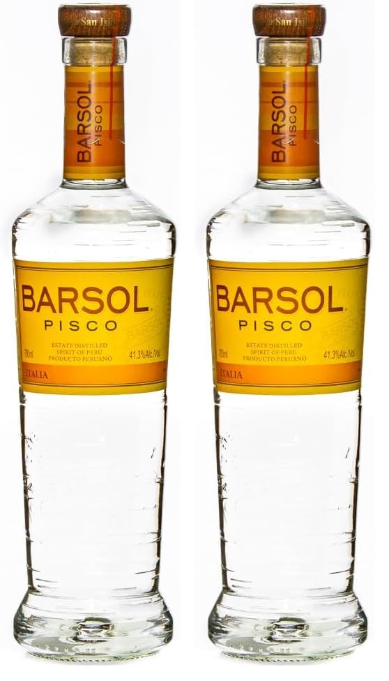 Barsol Italia Pisco | Der floral-fruchtige Mixing-Pisco | Hergestellt aus der Italia Traube | Ideal für fruchtige Pisco Punches | 1 x 0.7 l (Packung mit 2)