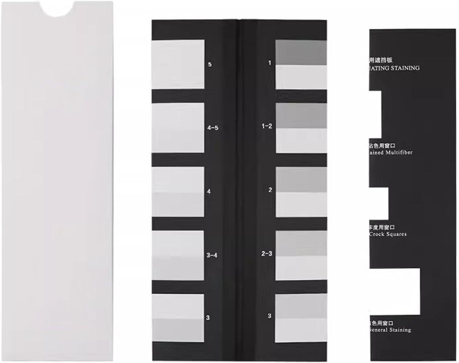 Textile Color Grey Card, Dry Wet Rubbing Fastness or Surface Stability Tester, Standard Grey Scale for Assessing Staining, 5-Level Color Fastness(Color1)
