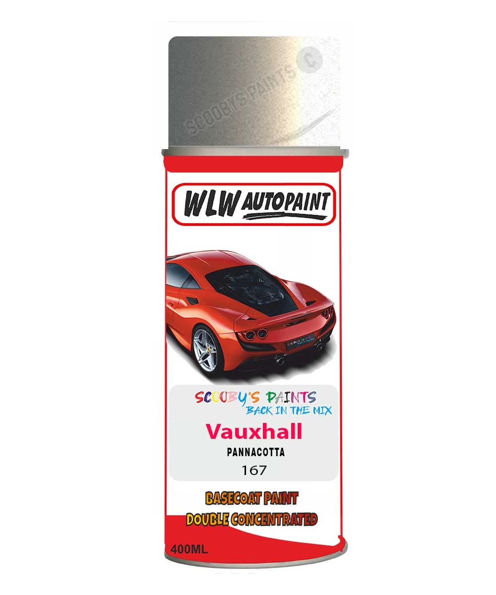 SCOOBYS PAINTS BACK IN THE MIX Basecoat Aerosol Spray Paint For Vauxhall Astra Pannacotta 2005-2017 Code 167