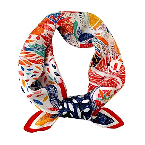 Silk Scarf for Hair - Head Scarf for Women, Lightweight Satin Scarf for Hair Wrapping and Sleeping at Night, 35