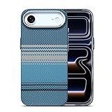 GIMENOHIG for iPhone air case, Aramid Carbon Fiber Pattern Design, Fit for Magsafe, with Metal Ring Lens Protection (Blue, iPhone air)