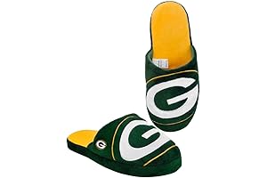 FOCO NFL Green Bay Packers Men's Slip On Slippers: Unparalleled Comfort for True Fans