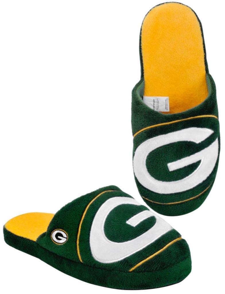 FOCO NFL Green Bay Packers Men's Slip On Slippers Medium 9-10