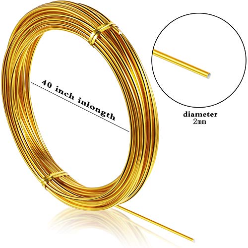 328 feet aluminum wire bendable metal craft wire for making dolls skeleton diy crafts gold 15 mm thickness