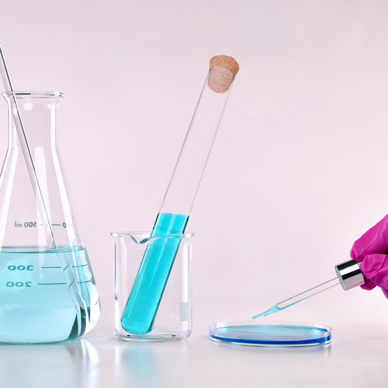 IMIKEYA Lot de 12 Éprouvettes en Verre 20 X 200 MM avec Bouchons en Liège pour Expériences Scientifiques et Stockage de Éprouvettes Étanches et Faciles à Nettoyer