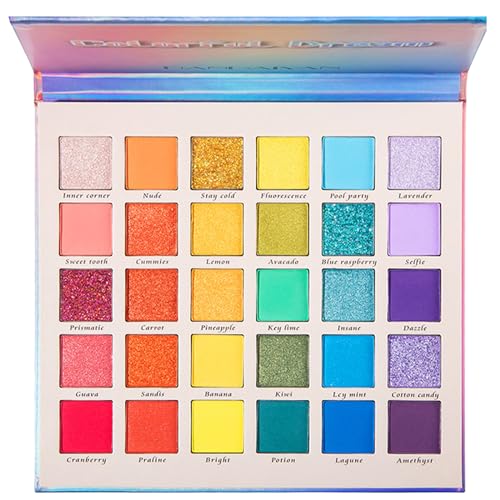 30 Colori Palette Ombretti Palette Make Up, Palettes di Ombretti Ultra Colorati, Palettes di Ombretti Fusion di Colori Arcobaleno, Glitter Shimmer Matte Occhi Ombretto per l'uso profi e quotidiano